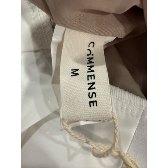 Commense Two Tone Beige Sleeveless Pleated Mini Preppy Dress M NWT - Picture 2 of 3